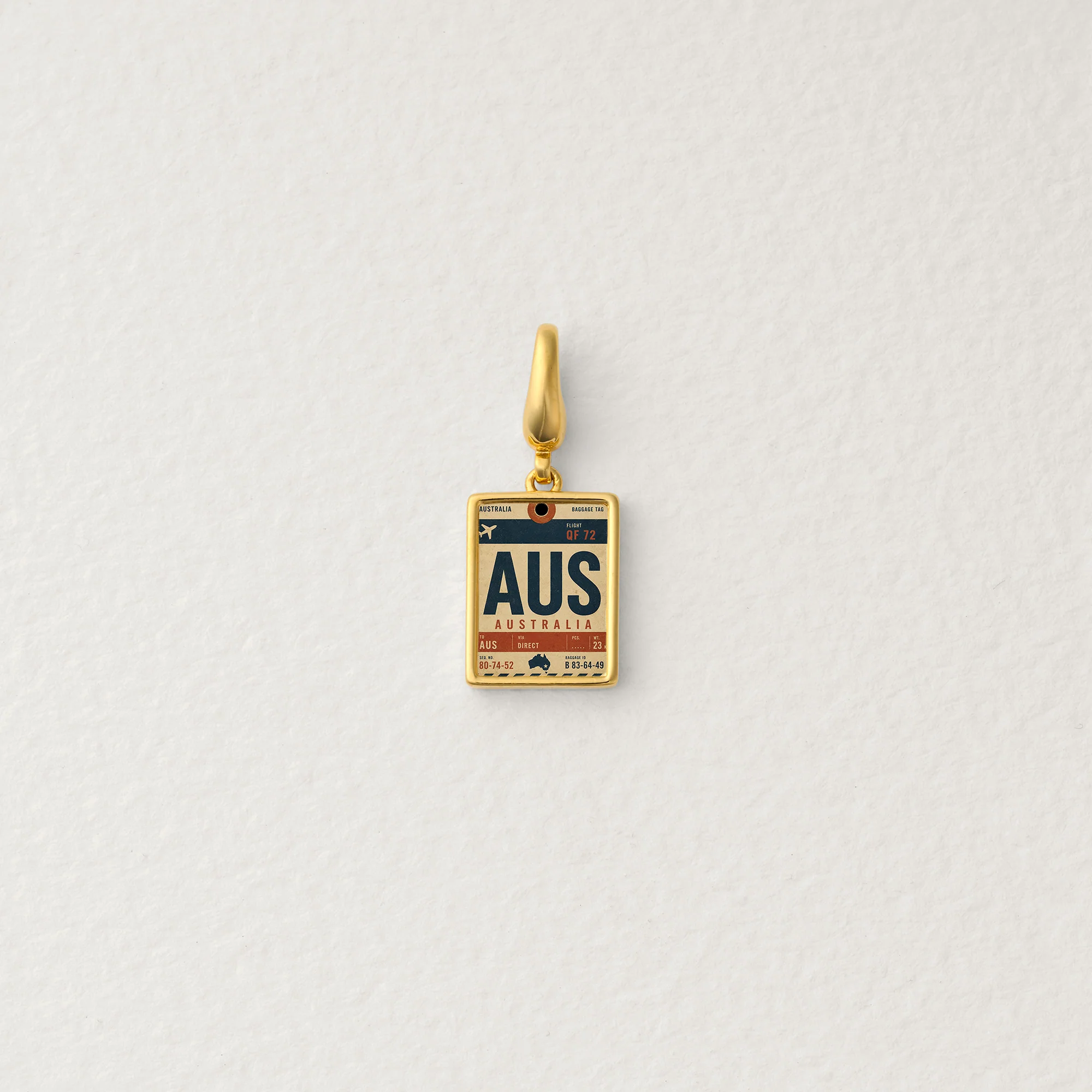 Australia Travel Tag Charm