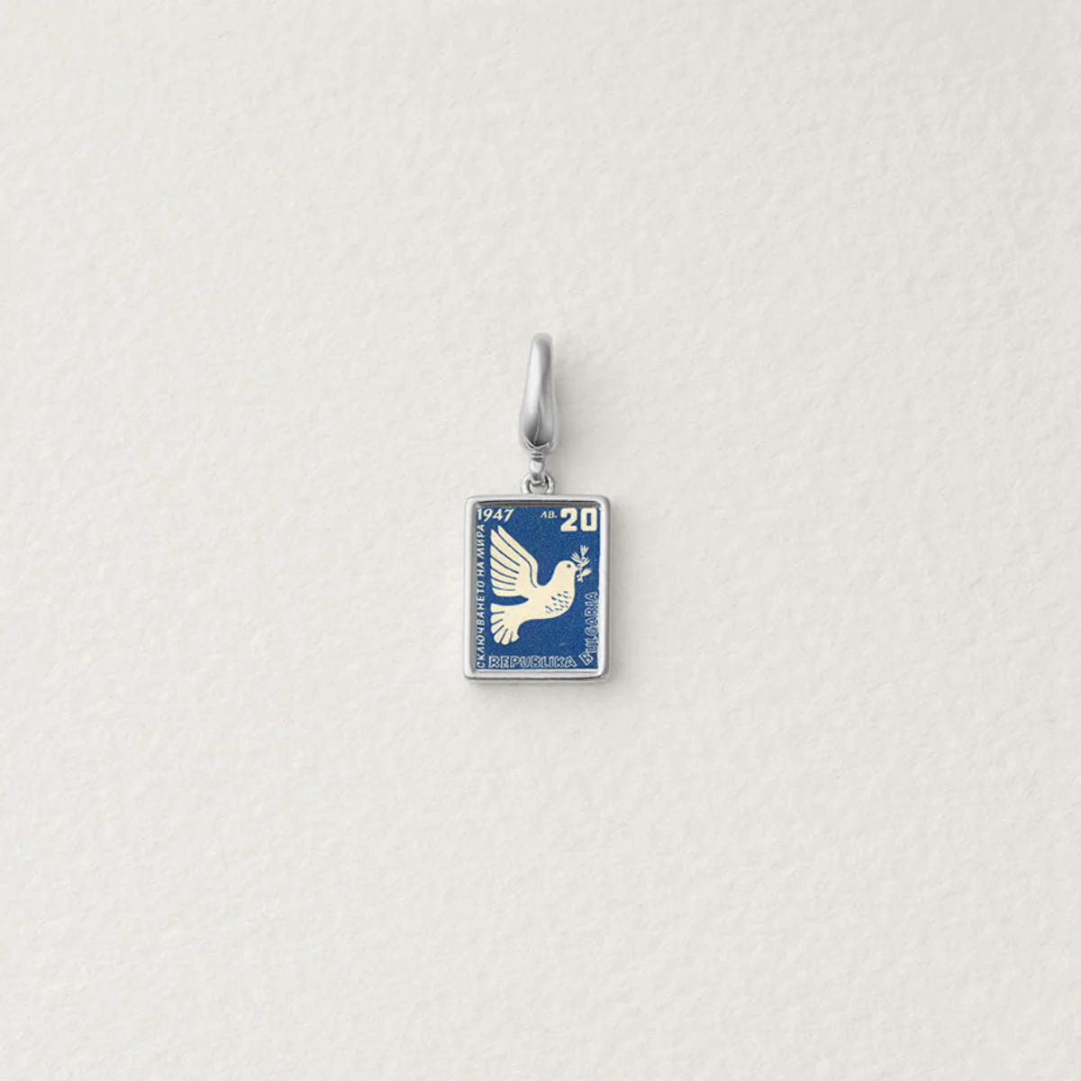 Bulgarian Dove Vintage Postage Stamp Charm - Image 4