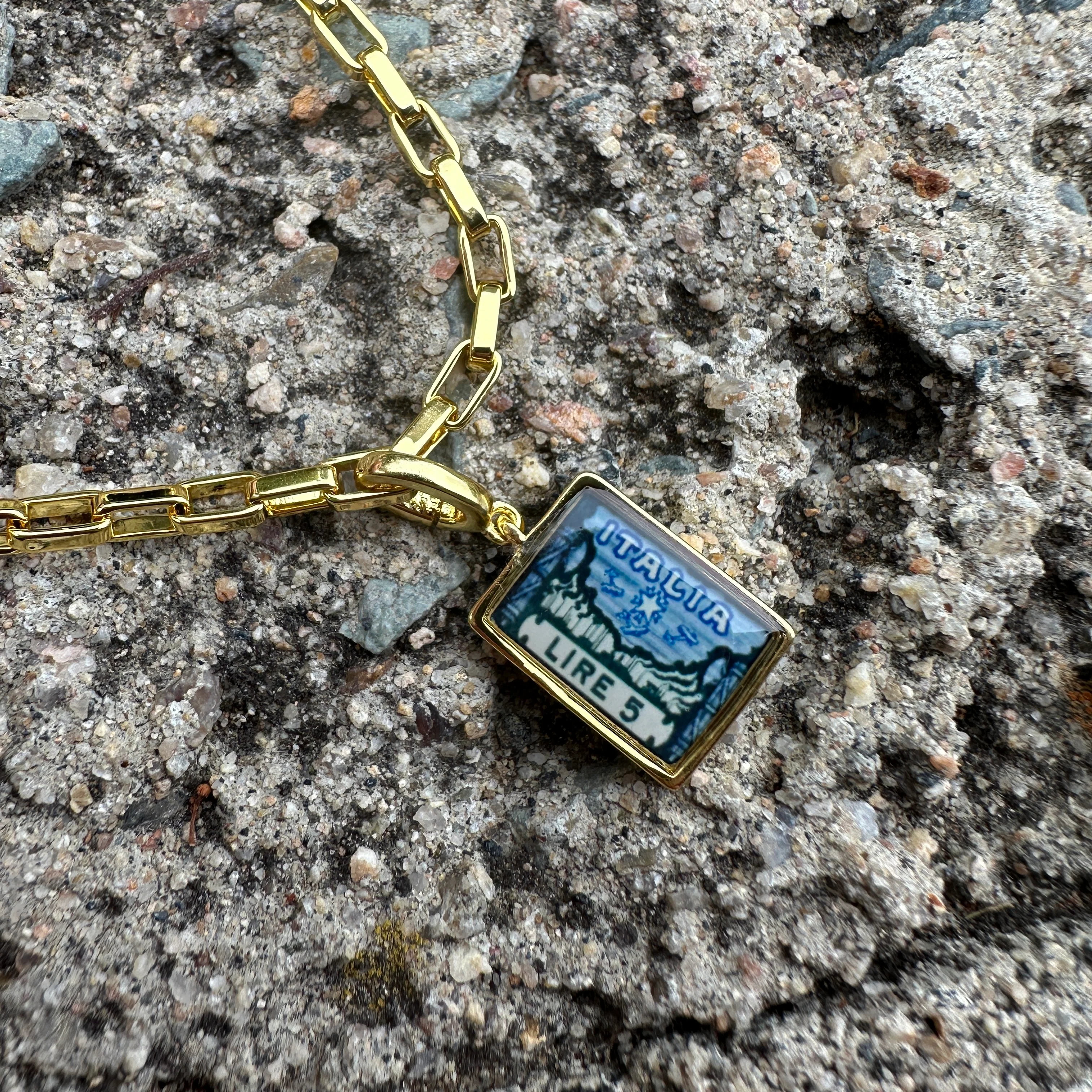 Italy Vintage Postage Stamp Charm - Image 3