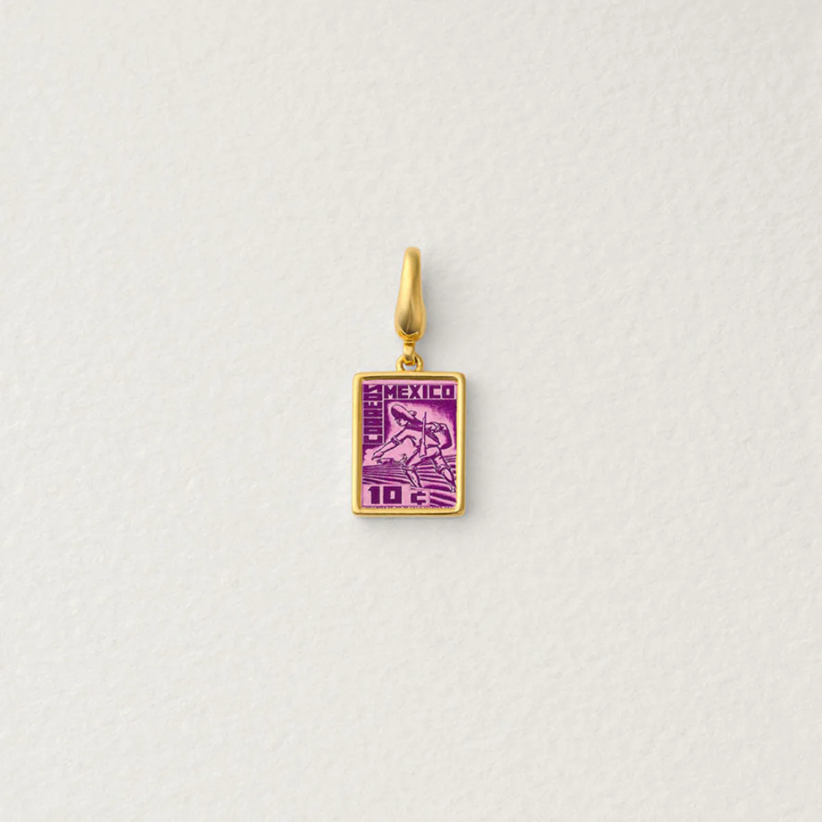 Mexico Vintage Postage Stamp Charm