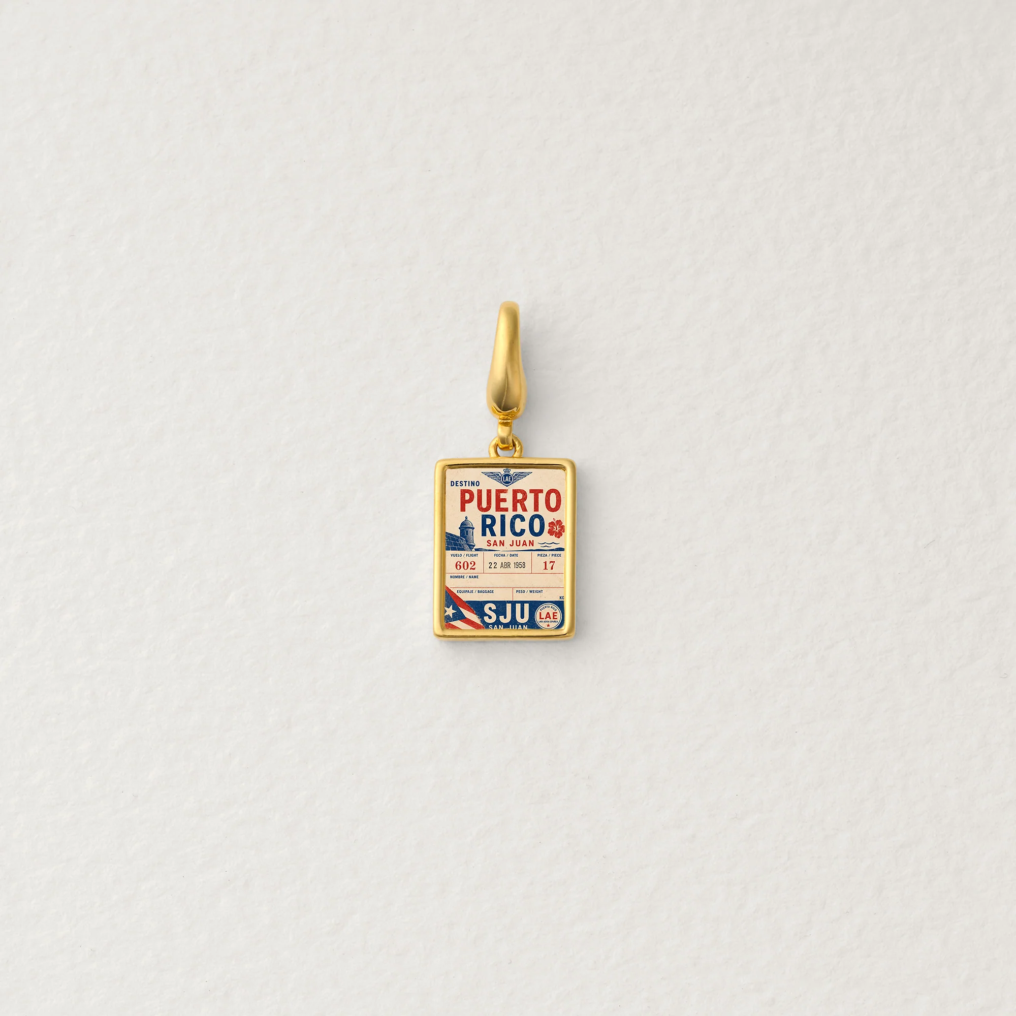 Puerto Rico Travel Tag Charm